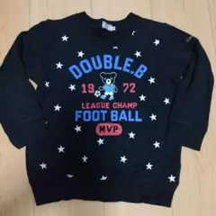DOUBLE.B トレーナー 110サイズ 黒 ミキハウス　ダブルビー
