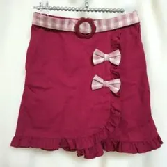 axes femme kids アクシーズ キュロット スカート 140 リボン