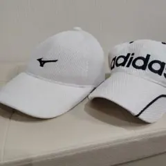 ミズノとアディダステニスキャップ