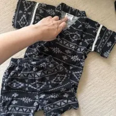 BREEZE 甚平 ブラック・グレー ~95cm