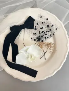 卒業式　入学式　謝恩会　ベロアリボン髪飾り　チュール髪飾り　成人式　袴髪飾り