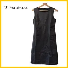 'S MaxMara エスマックスマーラ ノースリーブワンピース 38 グレー