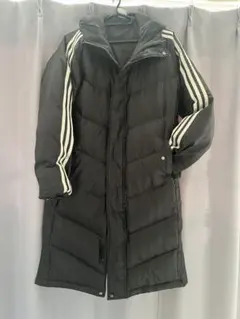 adidas ベンチコート サッカーストライプデザイン