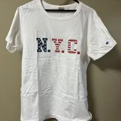 Champion N.Y.C. プリント 半袖Tシャツ ホワイト