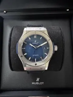 【お値下】HUBLOT クラシックフュージョンチタニウムディープブルー 42mmのサムネイル