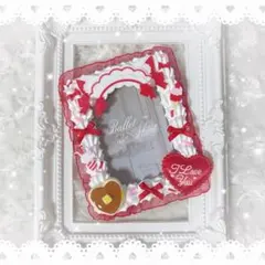 【377】B8 トレカケース レースデコ ホイップデコ 【白 赤 ピンク】