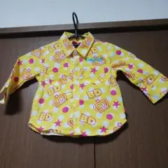 【新品、未使用】BabyDoll イエロー ドット柄 長袖シャツ　80