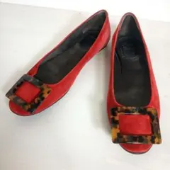 ロジェヴィヴィエ スエード パンプス 36 レッドのサムネイル