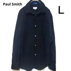 Paul Smith コーデュロイシャツ L 黒 長袖 シェルボタン