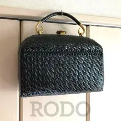 超激レア】WAKO別注 RODO イタリア製 ヴィンテージ 編み込みバッグ 黒 