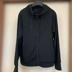 ユニクロ　エアリズムUVカットメッシュフルジップパーカ　ブラック【L】