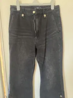 HARE ダークグレー ボタン付きフレアパンツ Sサイズ