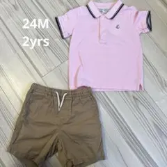 プチバトー　petit bateau ポロシャツ　24m パンツセット売り