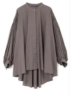 mizuiro ind ピンタックパフスリーブシャツ グレー