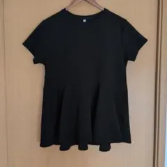 COCAブラック ペプラム 半袖トップス
