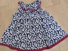 ラブ＆ピース＆マネー 小花柄チュニック ネイビー 90cm