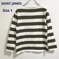 セントジェームス　ウェッソン　キナリ×アーミーグリーン　サイズ1 レディースSM