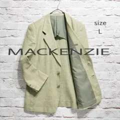 【日本製】MACKENZIE リネン混 ツイード テーラードジャケット 背抜きのサムネイル
