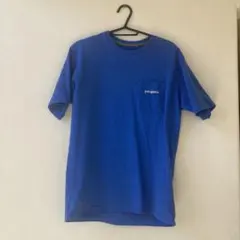 patagonia 青 Tシャツ ポケット付き