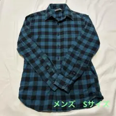 ☆ユニクロ　ネルシャツ　ブルー　チェック　Sサイズ☆