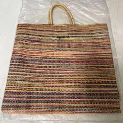 アニエスベー/ラフィアトートバッグ_マルチカラー