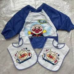 新品　アンパンマン　お食事エプロン　スタイ　3点セット