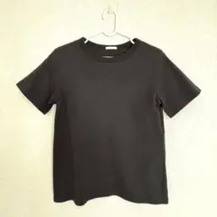 《匿名配送》【GU】【Sサイズ】コットンクルーネックT(半袖)　黒