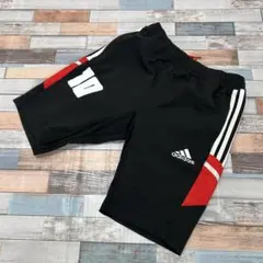 adidas ハーフパンツ 160cm ブラック/レッド