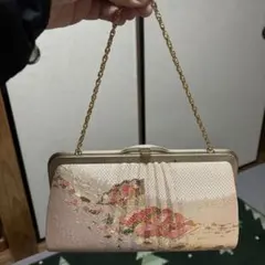 花柄ピンククラッチバッグ