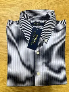 新品ポロラルフローレン長袖シャツネイビー　汚れあり送料無料即日発送タグ付き