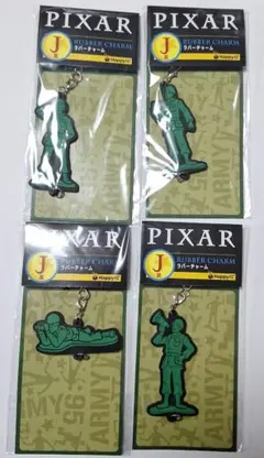 ピクサー　ハッピーくじ　J賞　グリーンアーミーメン　ラバーチャーム