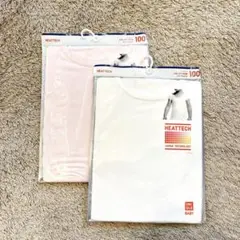 新品 HEATTECH 100サイズ 2枚セット (ピンク・ホワイト)