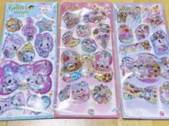 ウォーターシール3枚セット　平成女児　シャカシャカシール