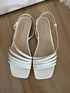 【美品】FABIO RUSCONI ホワイトサンダル 37