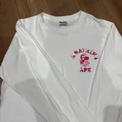 A BATHING APE ピンクカモ ロングスリーブTシャツ M