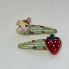 ミスバニー　ディズニー　平成レトロ　パッチンピン　いちご