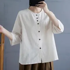 全4色 大きいサイズ 七分袖 着痩せ カジュアル 薄手 ブラウス レディース