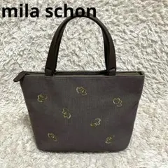 極美品✨ミラショーン ロゴモチーフ ハンドバッグ✨レザー キャンバスのサムネイル