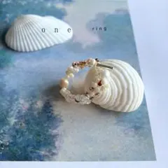r17 一点もの　ビーズリング　リング　指輪　ハンドメイド　アクセサリー