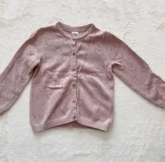 H&M ハート柄カーディガン 86cm ピンク