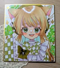 手描き　オリジナルイラスト　アナログ　けもみみ　manga「和喫茶の看板娘」