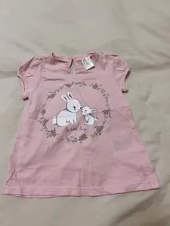 H&M ウサギのイラスト ピンク　Tシャツ 80cm 女の子