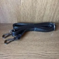 ブラックレザー風ストラップ メタルフック付き