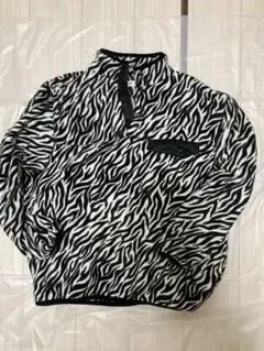 【WEGO/ウィゴー】フリース　スナップ　プルオーバー　ゼブラ柄　Mサイズ