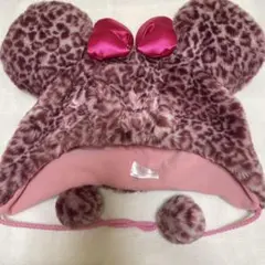 ディズニー　ミニー　ファンキャップ　ヒョウ柄　ギャル