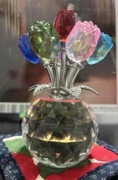 ガラス製 花瓶 壺型 マーブル模様 インテリア - メルカリ