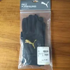 PUMA FIELD PLAYER GLOVES ブラック/ゴールド L