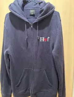 HUF ジップパーカー　ネイビー　Mサイズ
