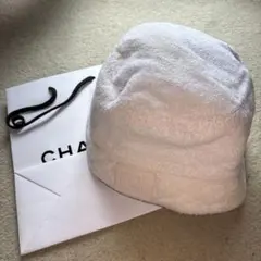 CHANEL シャネル ココマーク パイル地 バケットハット ホワイト 白