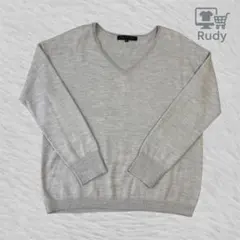 MERCURYDUO Vネックニット グレー フリーサイズ
